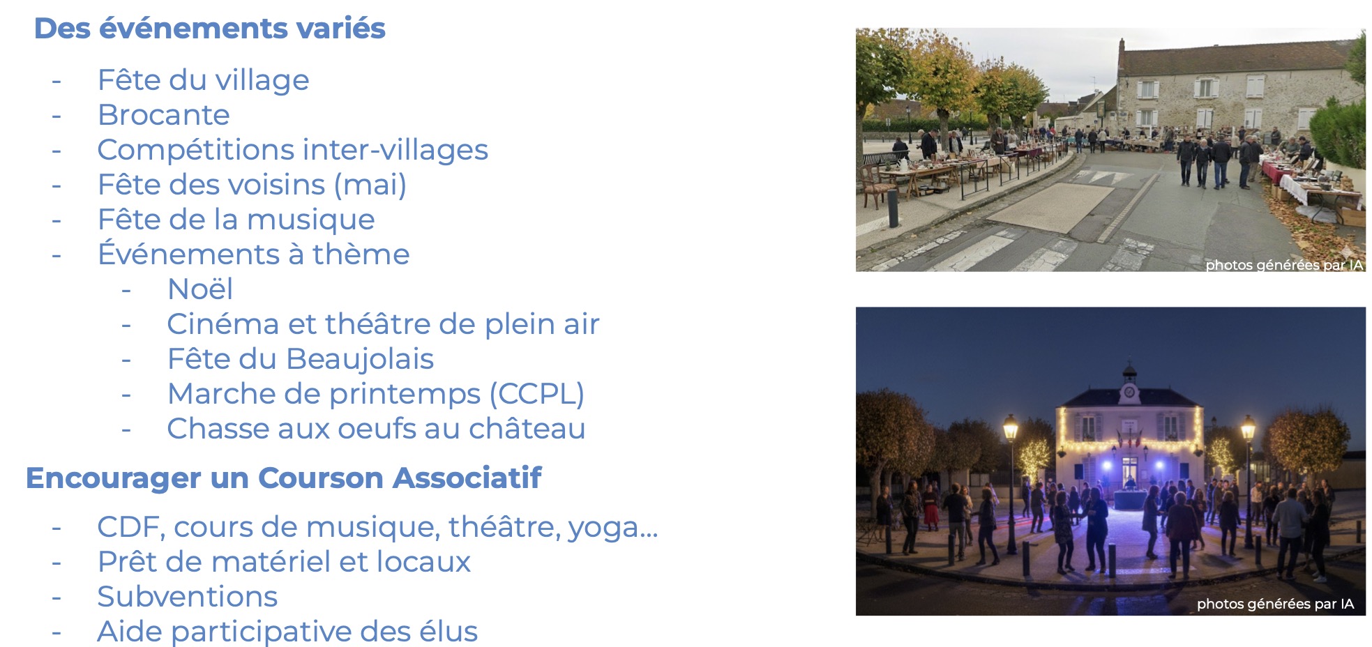 Animation du village