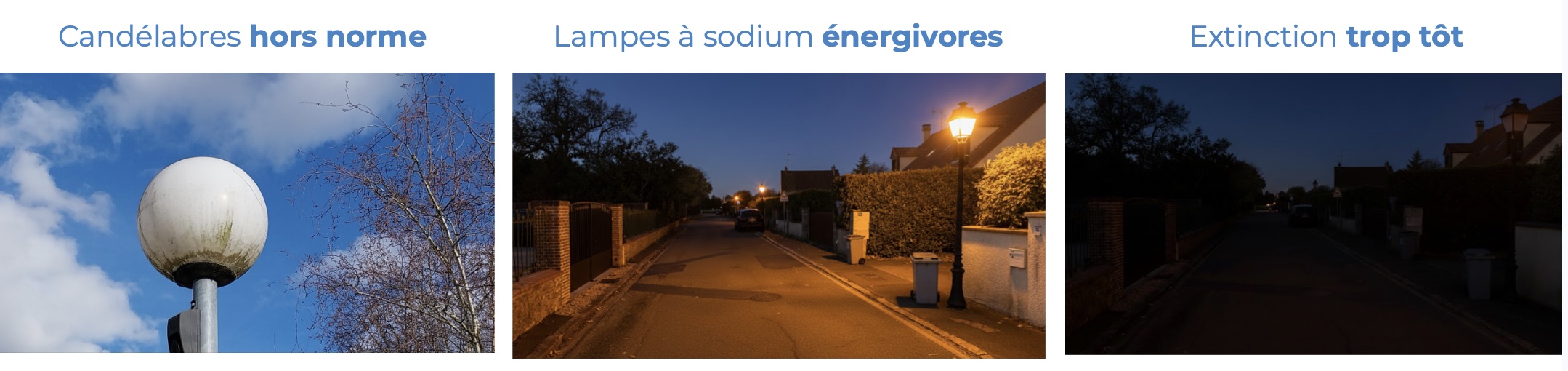 Éclairage public à Courson‑Monteloup